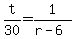 t%2F30=1%2F%28r-6%29