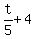 t%2F5+%2B+4