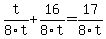 t%2F8t%2B16%2F8t=17%2F8t