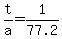 t%2Fa+=+1%2F77.2
