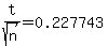 t%2Fsqrt%28n%29=+0.227743