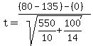 t=%28%2880-135%29-%280%29%29%2Fsqrt%28550%2F10%2B100%2F14%29%29