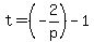 t=%28-2%2Fp%29-1