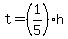 t=%281%2F5%29h