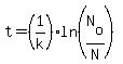t=%281%2Fk%29ln%28N%5Bo%5D%2FN%29