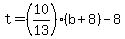 t=%2810%2F13%29%28b%2B8%29-8