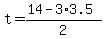 t=%2814-3%2A3.5%29%2F2