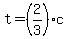 t=%282%2F3%29c
