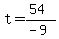 t=%2854%29%2F%28-9%29