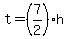 t=%287%2F2%29h