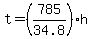 t=%28785%2F34.8%29h