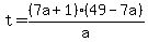 t=%287a%2B1%29%2849-7a%29%2Fa