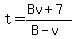 t=%28Bv%2B7%29%2F%28B-v%29