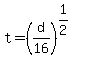 t=%28d%2F16%29%5E%281%2F2%29