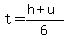 t=%28h%2Bu%29%2F6