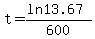 t=%28ln+13.67%29%2F600
