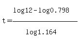 t=%28log%2812%29-log%280.798%29%29%2F%28log%281.164%29%29