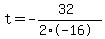t=-%2832%29%2F%282%2A-16%29