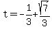 t=-1%2F3+%2B+sqrt%287%29%2F3