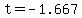 t=-1.667