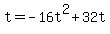 t=-16t%5E2%2B32t