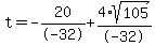 t=-20%2F-32%2B4%2Asqrt%28105%29%2F-32