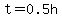 t=0.5h