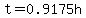 t=0.9175h