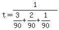 t=1%2F%283%2F90%2B2%2F90%2B1%2F90%29