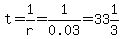 t=1%2Fr=1%2F0.03=33%261%2F3