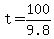 t=100%2F9.8