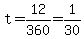t=12%2F360=1%2F30