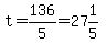 t=136%2F5=27%261%2F5
