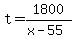 t=1800%2F%28x-55%29