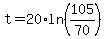 t=20%2Aln%28105%2F70%29