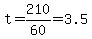 t=210%2F60=3.5