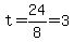 t=24%2F8=3