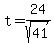 t=24%2Fsqrt%2841%29