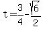 t=3%2F4-sqrt%286%29%2F2