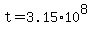 t=3.15%2A10%5E8