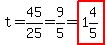 t=45%2F25=9%2F5=highlight%281%264%2F5%29