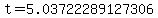 t=5.03722289127306