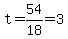 t=54%2F18=3