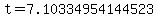 t=7.10334954144523