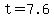 t=7.6