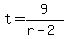 t=9%2F%28r-2%29