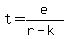 t=e%2F%28r-k%29