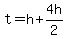 t=h%2B4h%2F2
