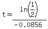 t=ln%281%2F2%29%2F%28-0.0856%29