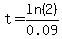 t=ln%282%29%2F0.09